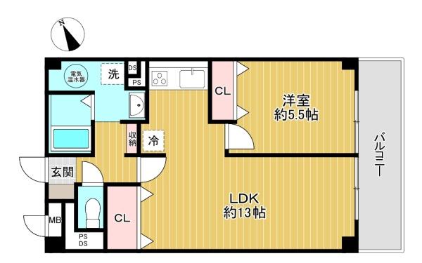 東京都練馬区豊玉南2丁目の中古マンションの間取り図