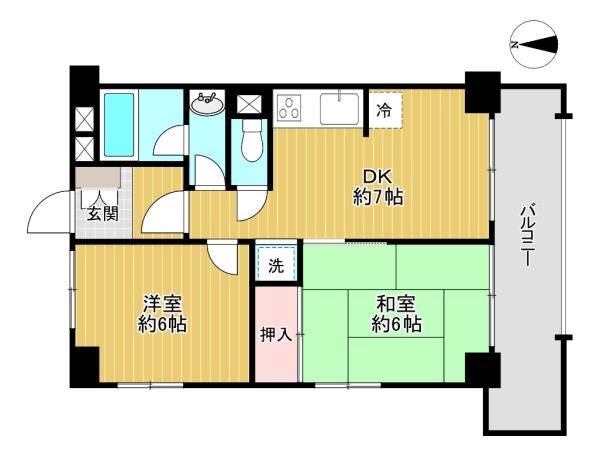 東京都練馬区豊玉北4丁目の中古マンションの間取り図