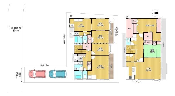 東京都杉並区成田東5丁目の中古一戸建ての間取り図