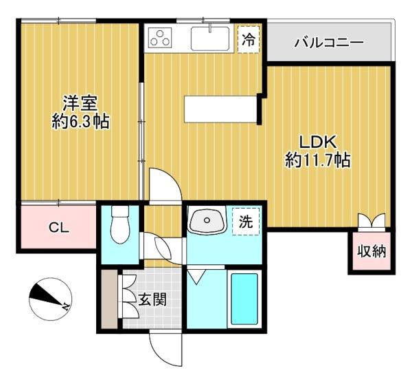 東京都練馬区中村北4丁目の中古マンションの間取り図