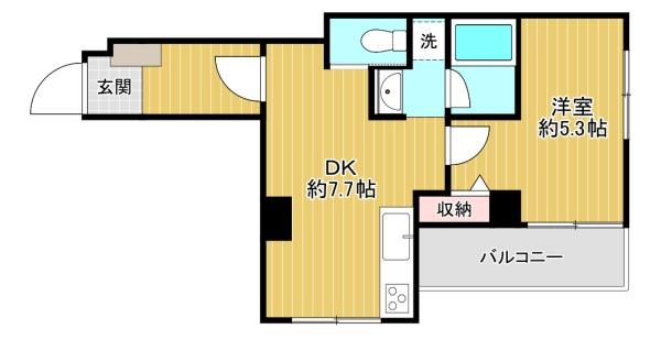 東京都中野区中央3丁目の中古マンションの間取り図