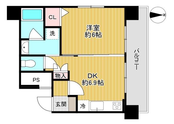 東京都八王子市千人町1丁目の中古マンションの間取り図