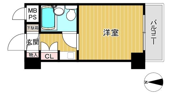 東京都八王子市暁町1丁目の中古マンションの間取り図