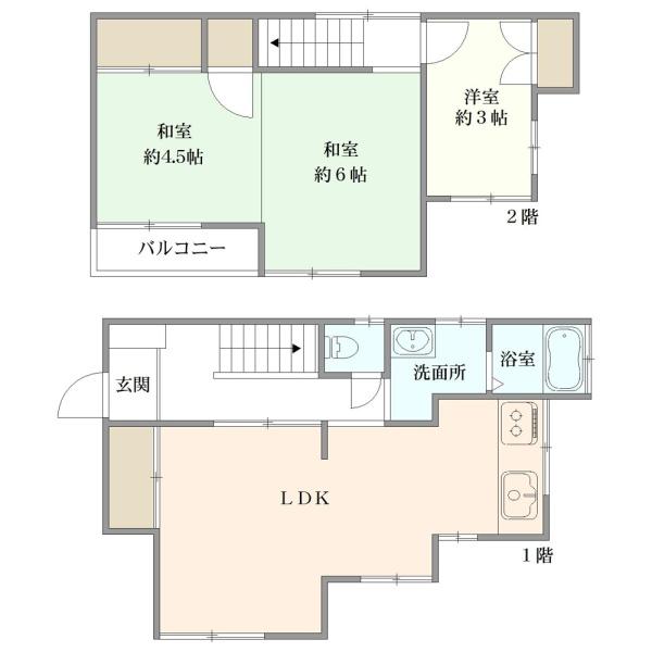 東京都八王子市石川町の中古一戸建ての間取り図