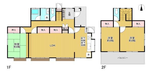東京都八王子市清川町の中古一戸建ての間取り図