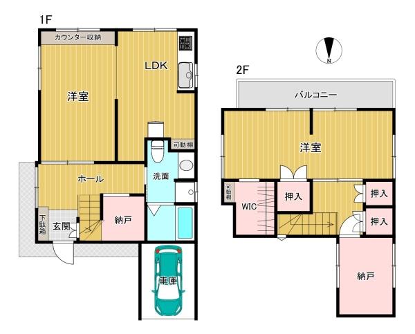 東京都練馬区大泉学園町5丁目の中古一戸建ての間取り図