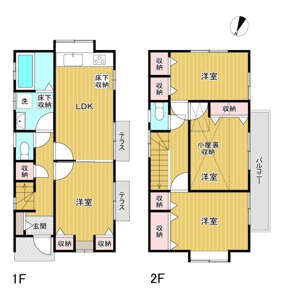 東京都昭島市郷地町3丁目の中古一戸建ての間取り図