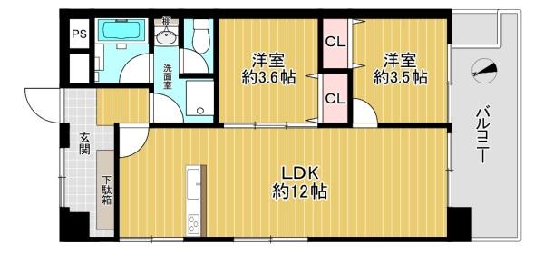 東京都杉並区西荻北1丁目の中古マンションの間取り図