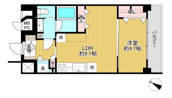 東京都杉並区和泉4丁目の中古マンションの間取り図