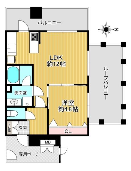 東京都練馬区桜台3丁目の中古マンションの間取り図