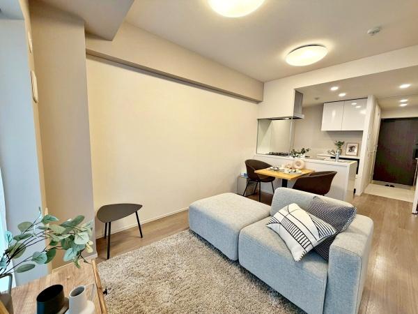 東京都世田谷区奥沢7丁目の中古マンションのリビング