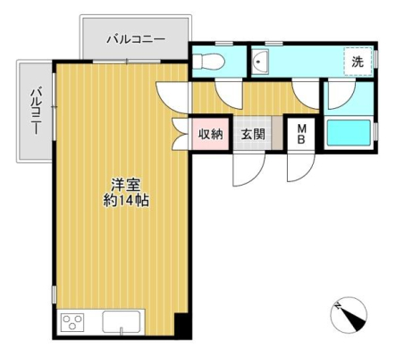東京都世田谷区代田4丁目の中古マンションの間取り図