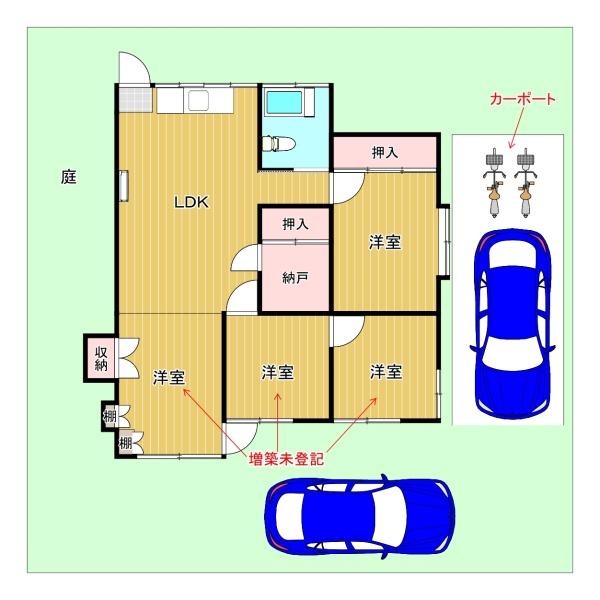 東京都八王子市下恩方町の中古一戸建ての間取り図