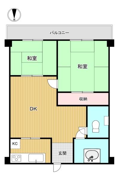 東京都杉並区上荻2丁目の中古マンションの間取り図